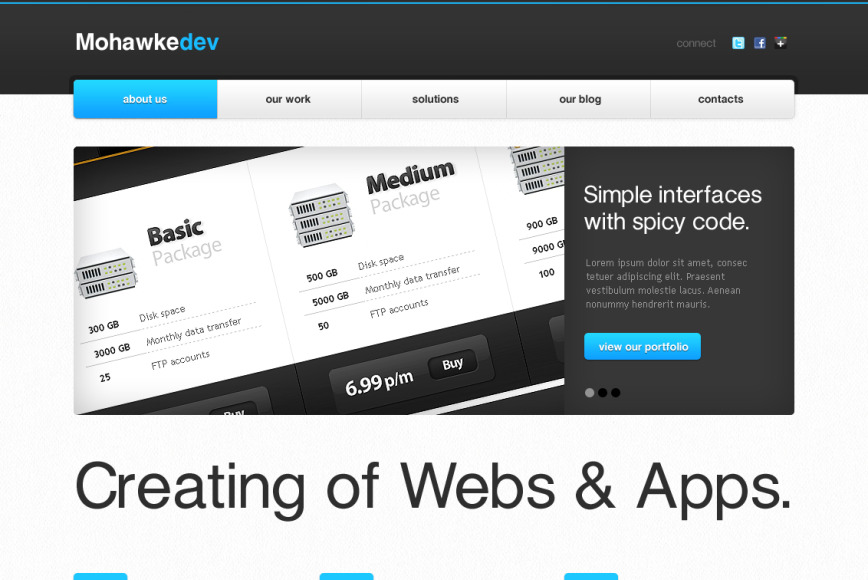 Web Development Template with jQuery Slider - image