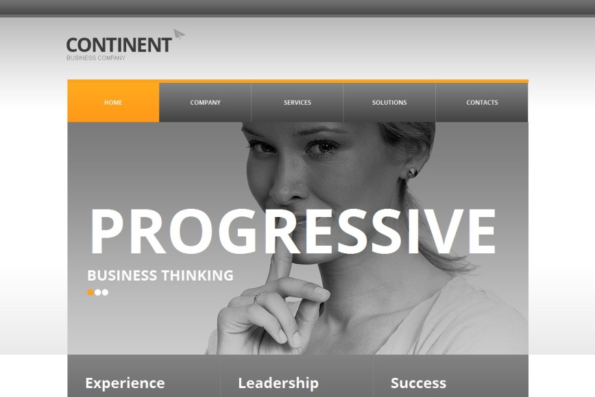 Gray Business Web Template with jQuery Slider - image