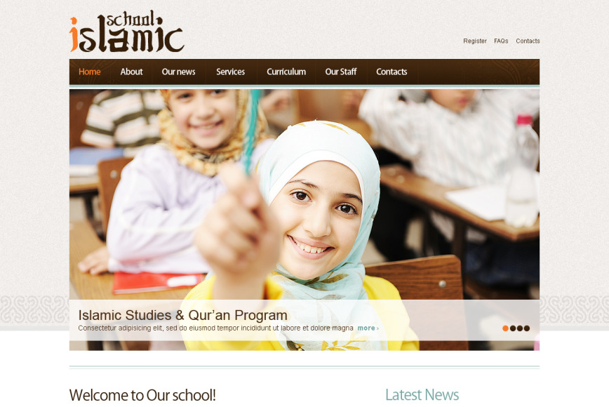 Islamic School Website Template for Academic Education - image