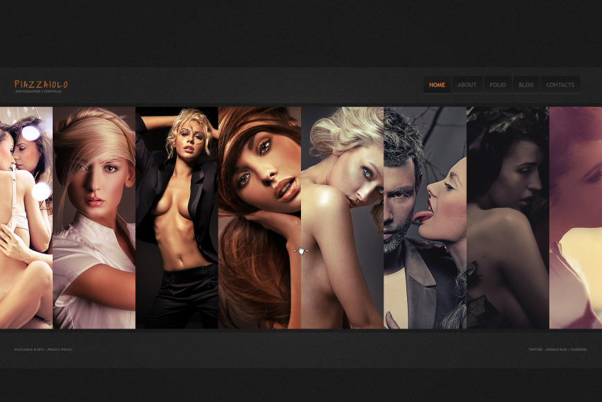 Photo Portfolio Website Template with Sliding Thumbnail Gallery - image