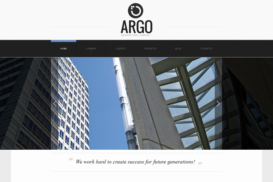 Architect Web Template with Prevailing Graphic Content - image