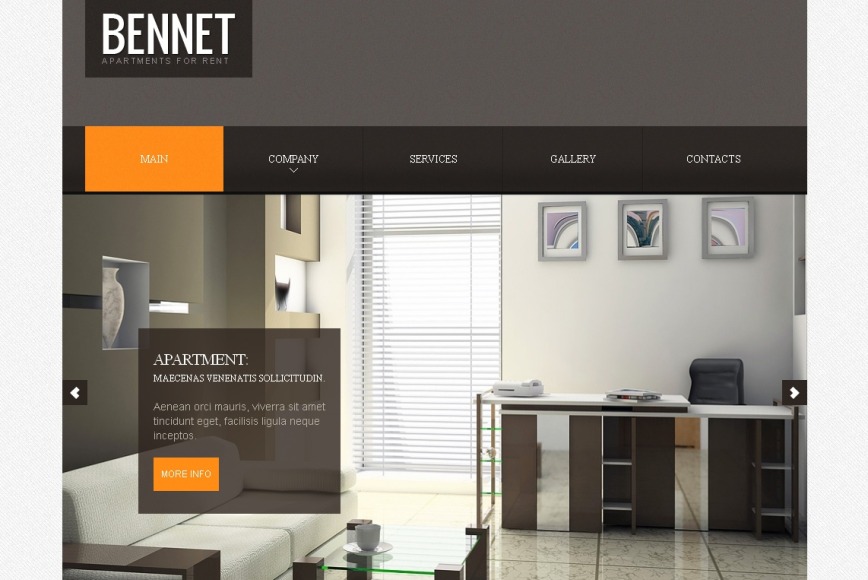 Real Estate Agency Website Template with a Large Content Slider - image