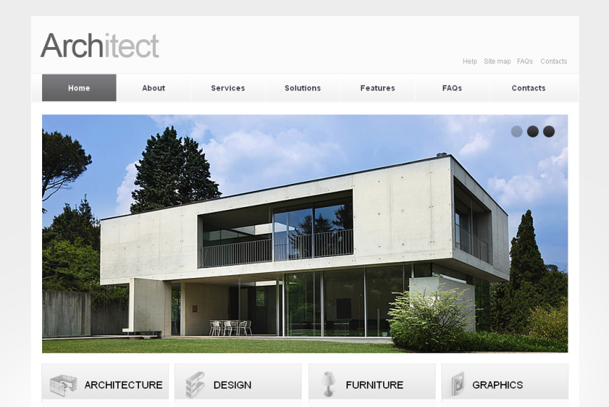 Clean Style Architecture Website Template with jQuery Image Slider - image