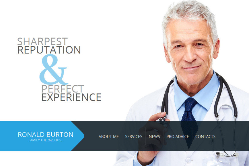 Therapist and Physician Private Practice Website Template - image