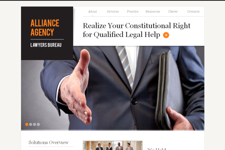Lawyer Website Template with jQuery Slider - image