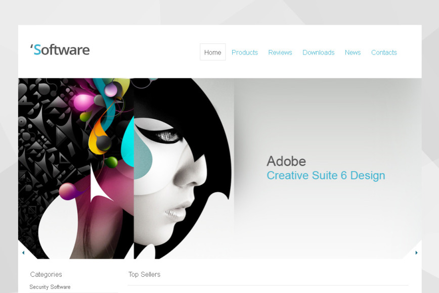Software Web Template with Sliding Gallery - image