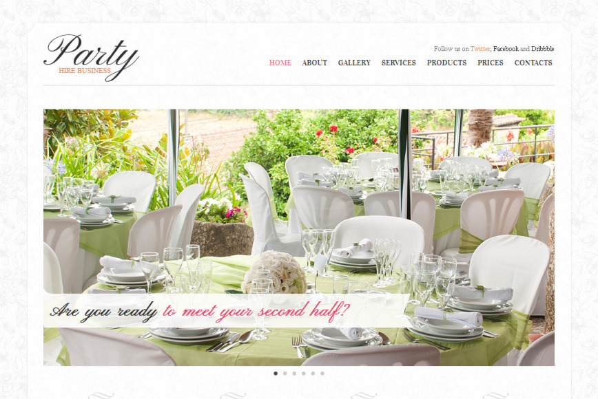 Event Planner Website Template with a Content Slider - image