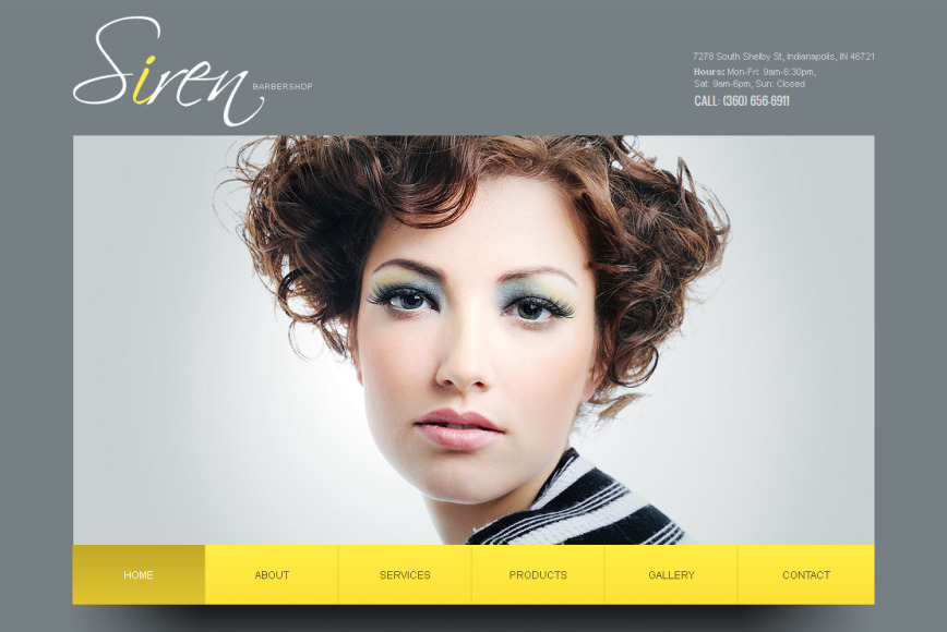 Hairstyle Designer Website Template with jQuery Image Slider - image