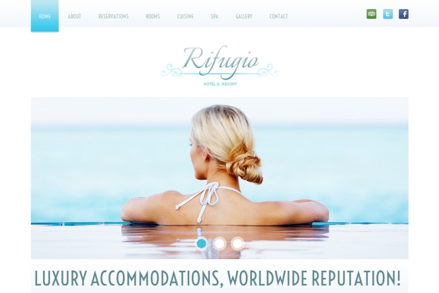Clean Website Template for Hotels and Spa Salons - image