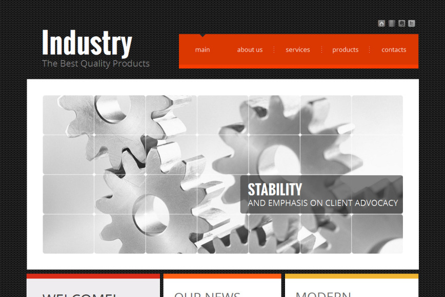 Industrial and Commercial Website Template with the CMS - image