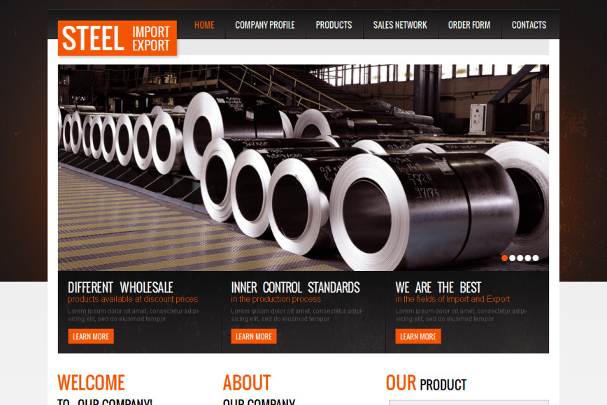 Industrial Website Template with jQuery Image Slider - image