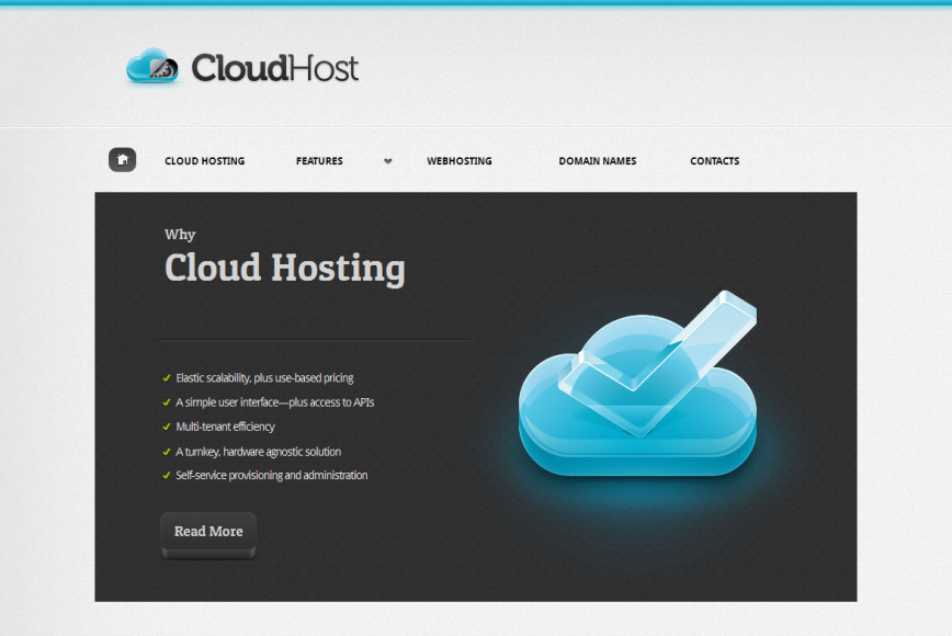 Hosting Website Template with a Drop-Down Menu - image