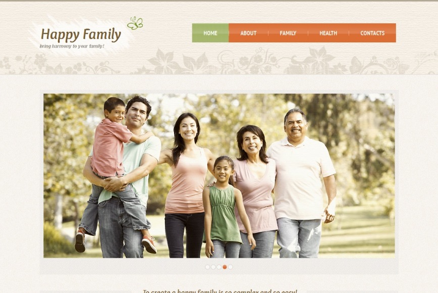 Family Web Template with Textured Header - image