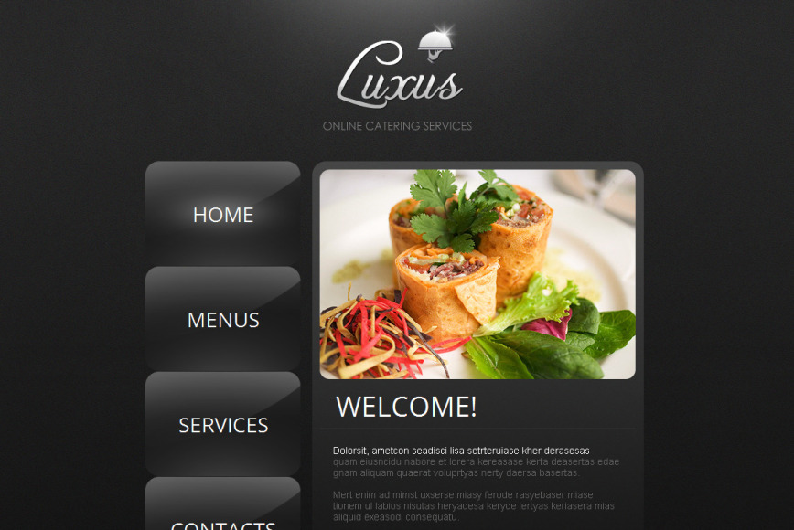 Catering Website Template with Vertical Menu Bar - image
