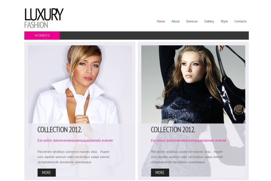 Clean Fashion Website Template with Grid Gallery - image