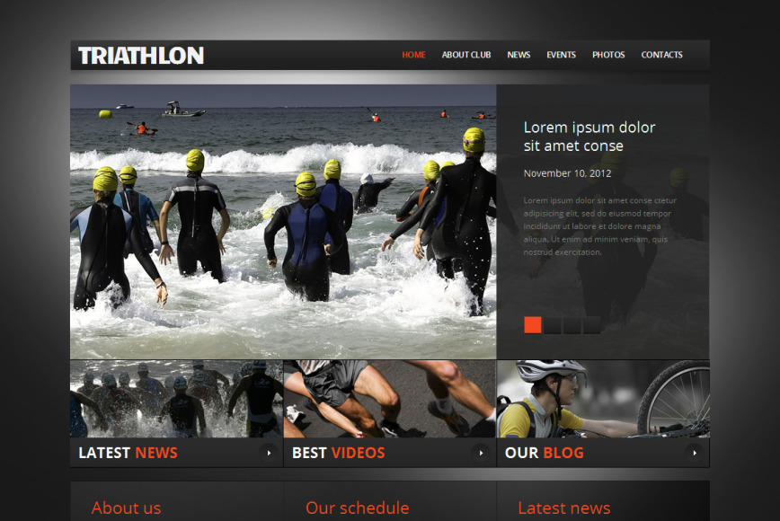 Triathlon Website Template for Sport Fans and Professional Athletes - image