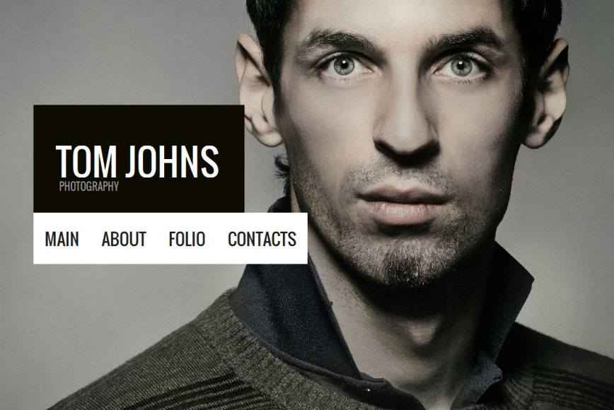 Personal Portfolio Template with a Big Photo Background - image