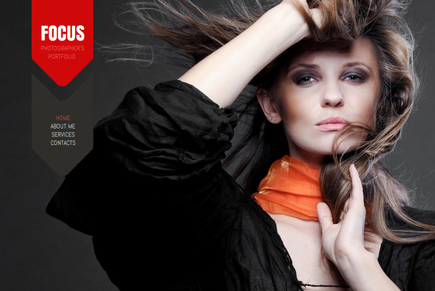 Photographer Web Template with Background Photo Gallery - image