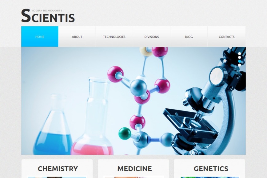 Gray Website Template for Scientists - image