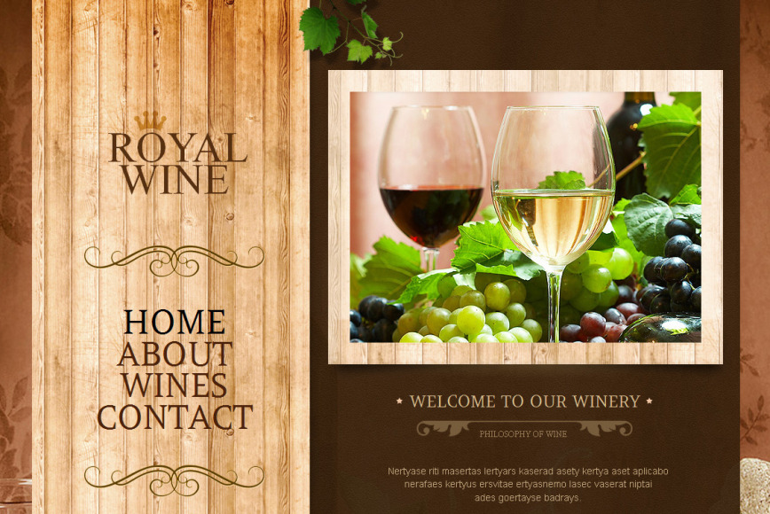 Wine Web Template image
