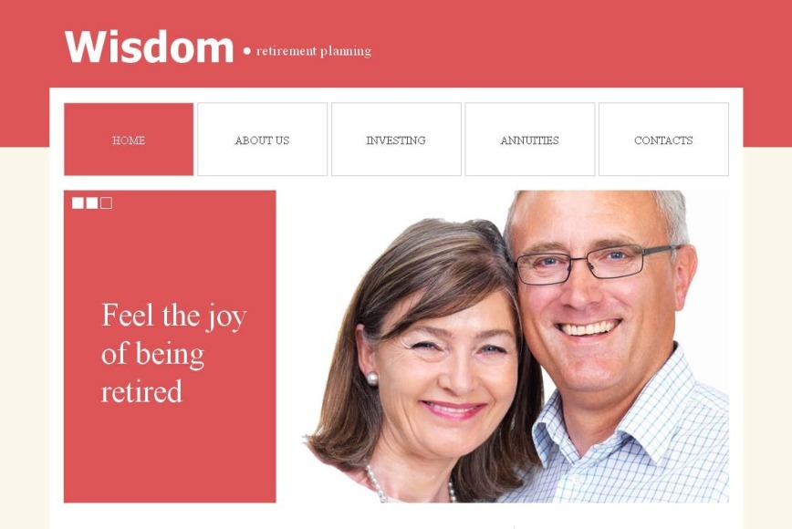 Simple Website Template for Retiring Planning Services - image