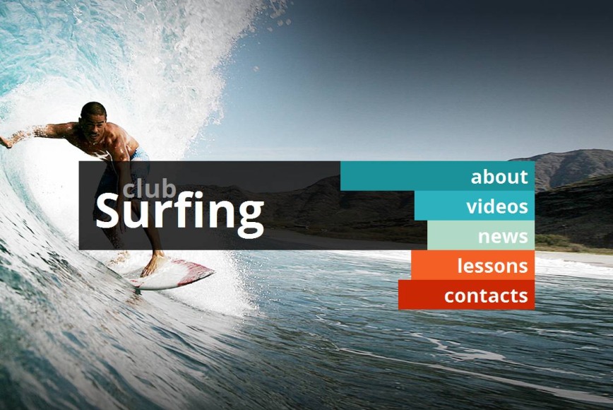 Surfing Website Template with a Photo Background - image