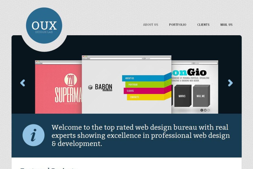 HTML шаблон сайта Oux - image