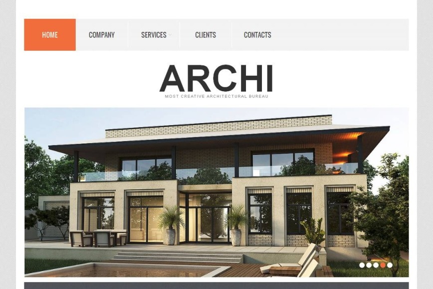 Architect  Template with Large Home Page MotoCMS