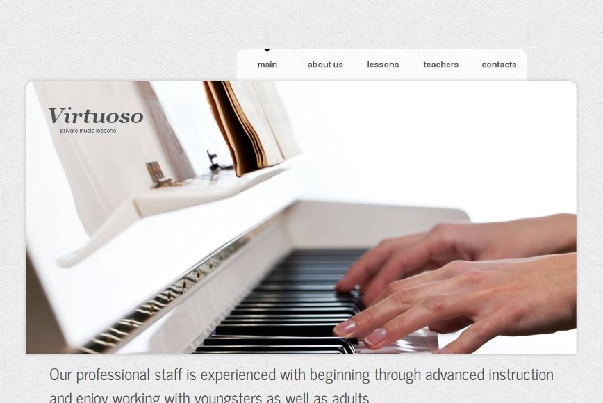 Music School Website Template Designed in Clean Style - image