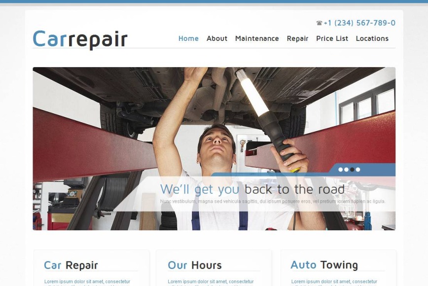 Clean Style Website Template for Car Repairs - image
