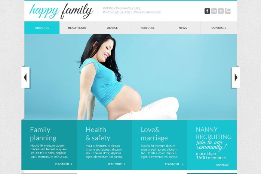 Family Website Template Designed in Neutral Colors - image