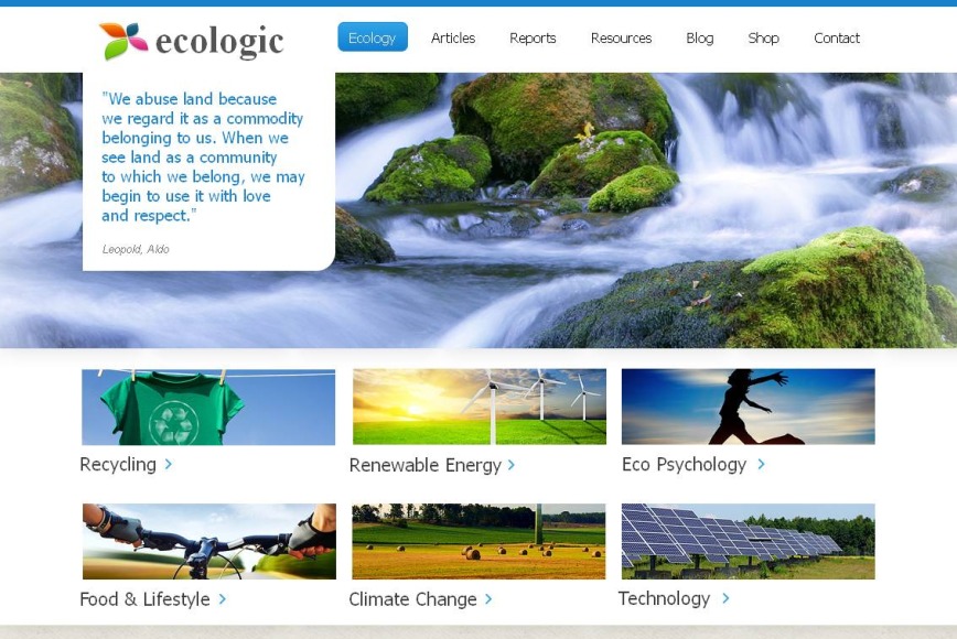 Environmental site Template for Eco Organizations MotoCMS