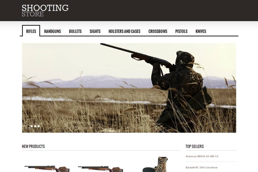 Black and White Web Template for Shooting Equipment Manufacturers - image