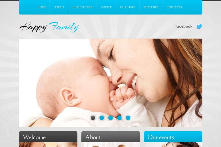 Family Web Template with jQuery Slider - image