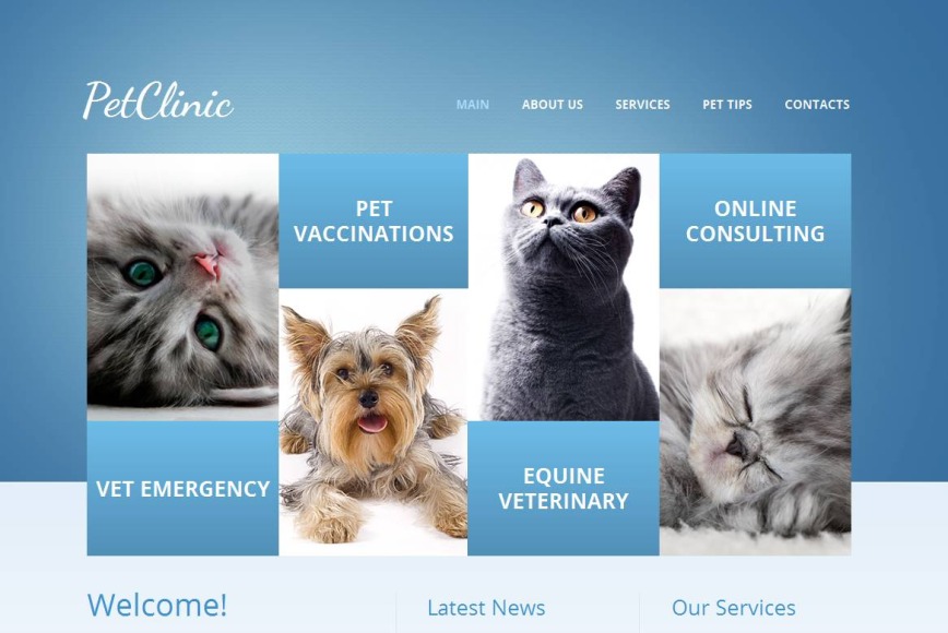 Veterinary Website Template for Pet Clinics - image