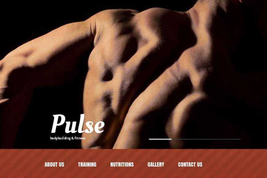 Bodybuilding Website Template with Bottom Navigation Bar - image