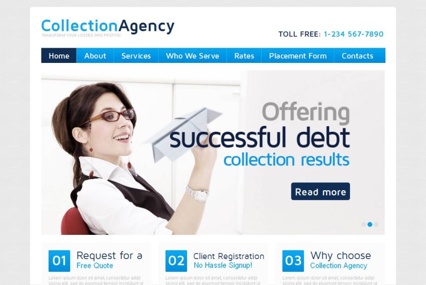 Financial Advising Website Template with Content Slider - image