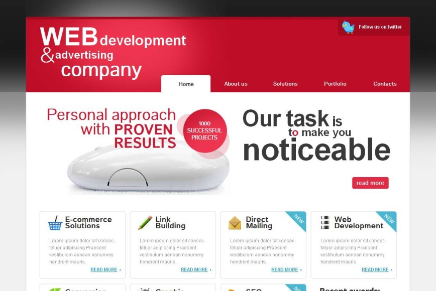 Website Template for Advertising Companies - image