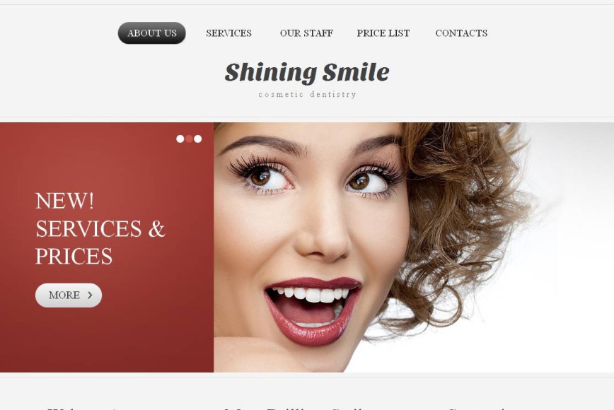 Cosmetic Dentistry Template with a Two-Column Content Slider - image