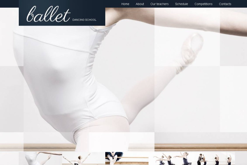 Ballet Dance School Website Template - image