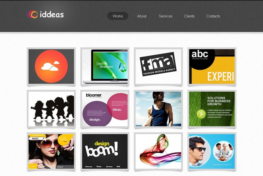 Website Template with a Grid-Based Photo Gallery - image