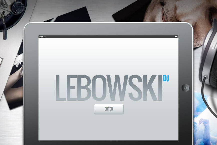 DJ's Personal Page Web Template with an iPad-Style Design - image