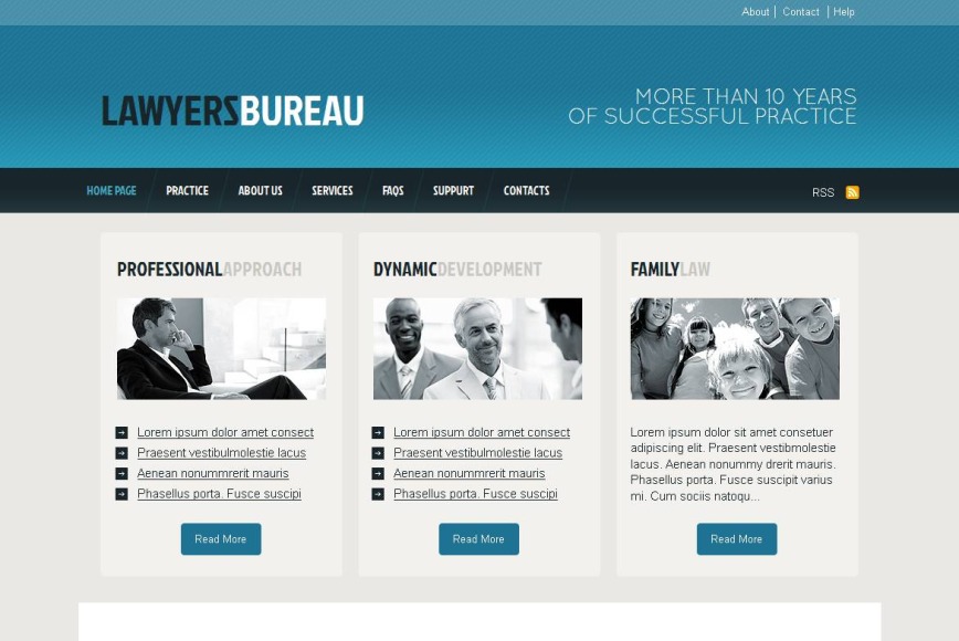Lawyer Bureau Website Template with CMS - image