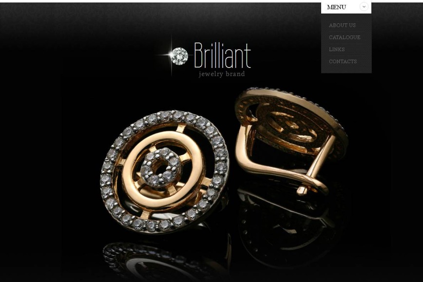 Jewelry Website Template with a Glossy Black Background - MotoCMS