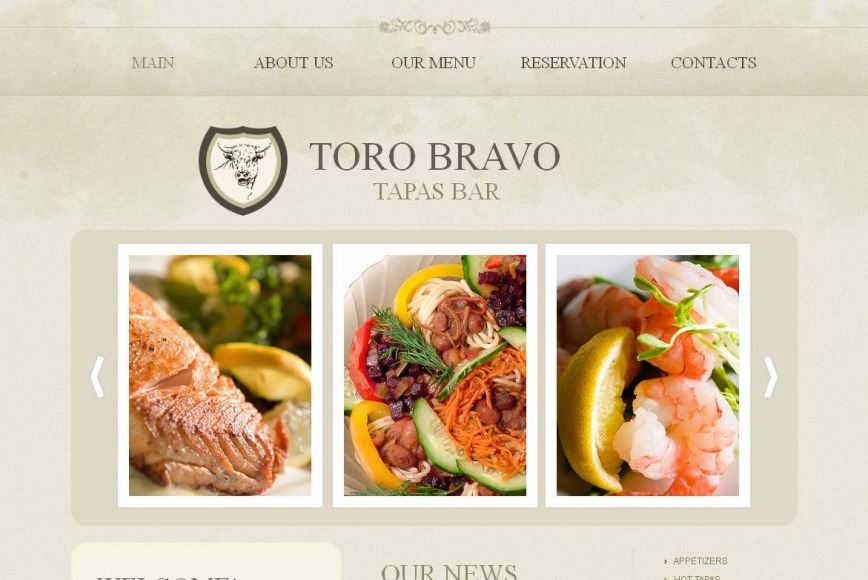 Spanish Traditional Cuisine Website Template - image