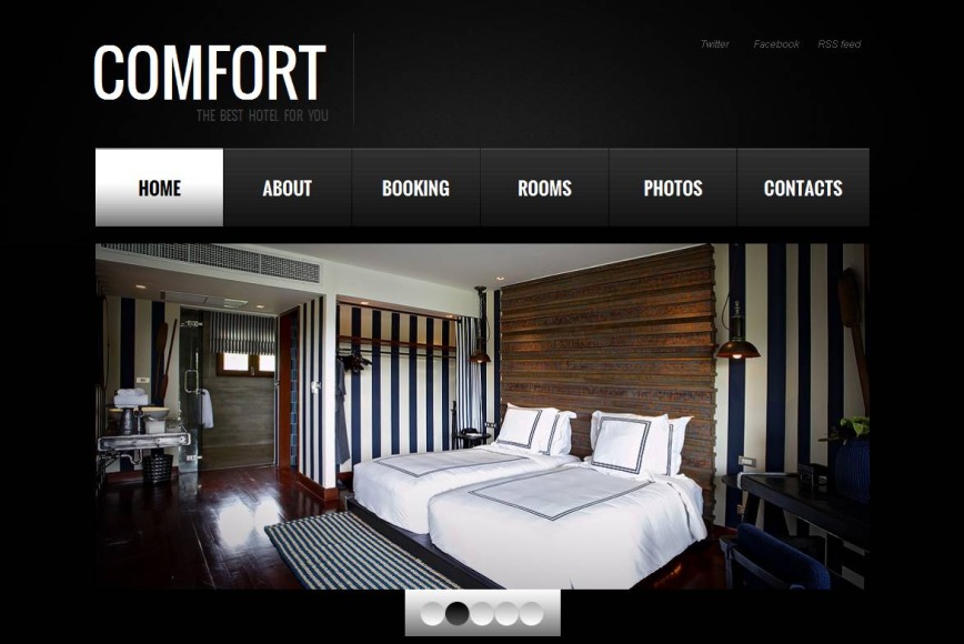 Black Website Template for Hoteliers - image
