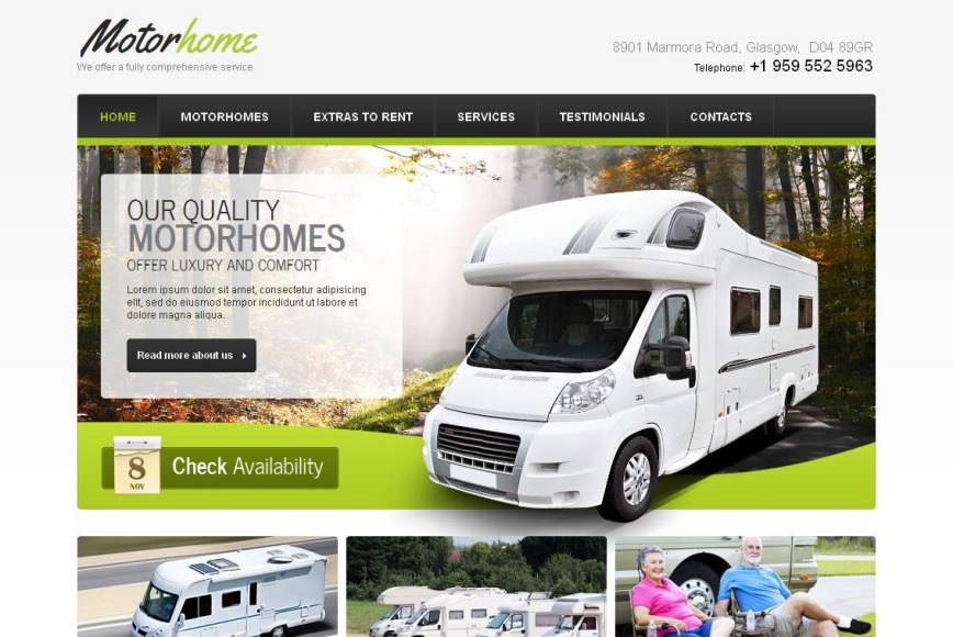 Motorhome Campground Website Template - image