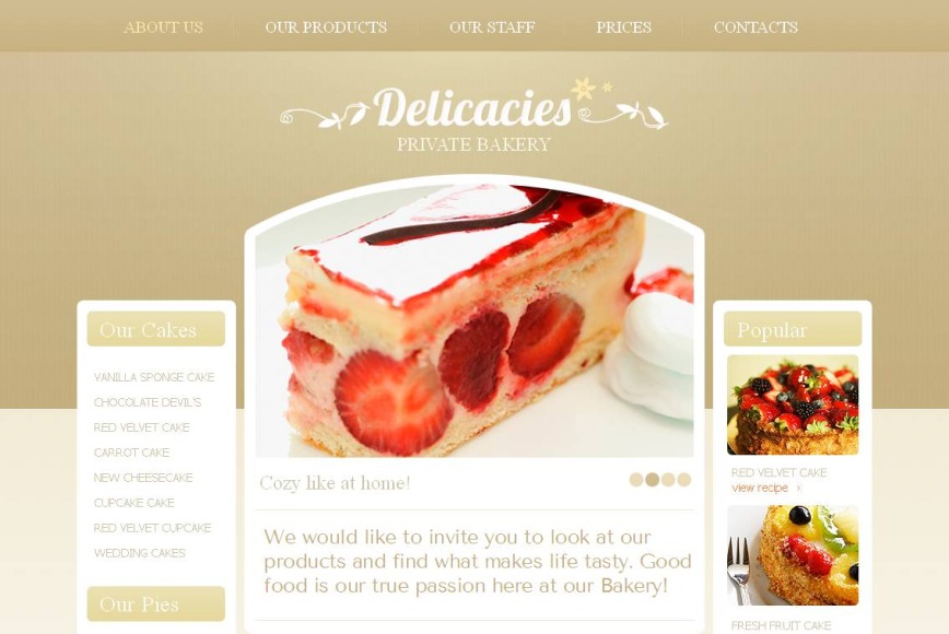 Sophisticated Bakery Website Template - image
