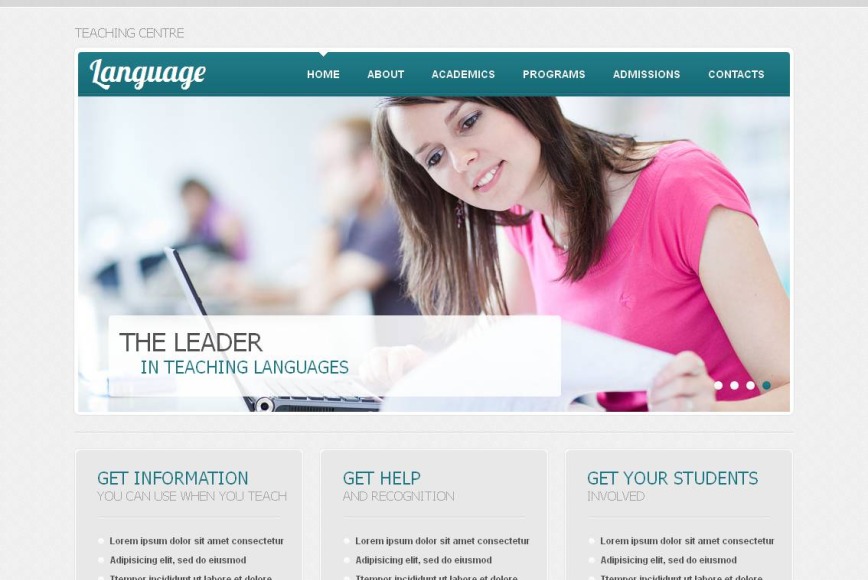 Minimalist Language School Website Template with CMS - image