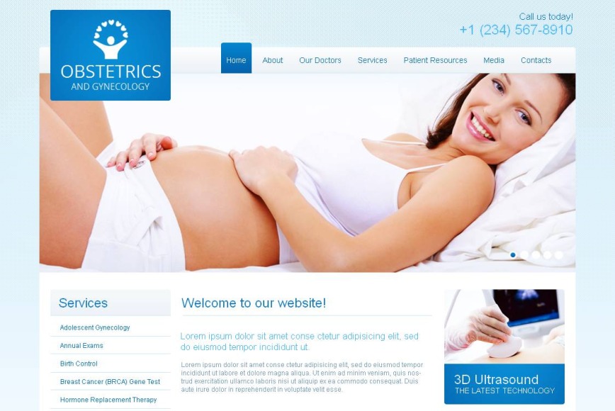 Pregnancy and Gynecology Website Template - image